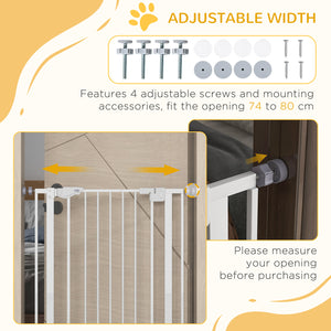 41" Easy Open Indoor Dog Gates for Doorways, House, Stair - Black – view 12