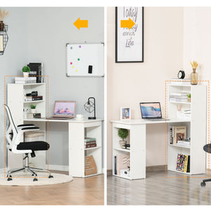 Modern Computer Desk with Storage Shelves, 47" Writing Table Workstation with Bookshelf for Home Office – view 20