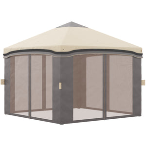 10' x 10' Pop Up Canopy with Netting, Foldable Tents for Parties, Height Adjustable, with Storage Bag