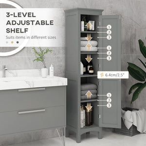 Tall Bathroom Cabinet, Freestanding Storage Organizer with Adjustable Shelves and Cupboards – view 11