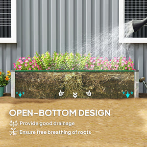 6' x 1.5' x 1.3' Galvanized Raised Garden Bed, Elevated Large Metal Planter Box w/ Install Gloves for – view 11