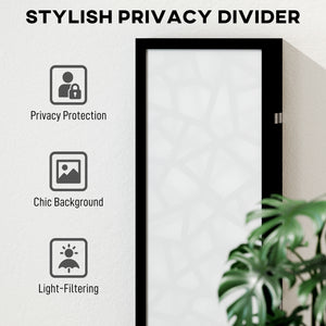 4 Panel Room Divider, 5.6 FT Lightweight Folding Privacy Screen with Geometric Pattern for Living Room – view 17