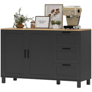 Buffet Cabinet with Soft-Close Doors, Modern Sideboard with 3 Drawers for Living Room, Kitchen