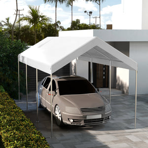 10 x 20ft Carport Replacement Canopy, UV Resistant Garage Car Cover with Ball Bungee Cords, Dark Grey – view 14