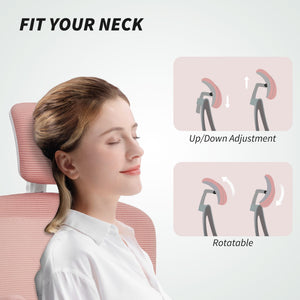 Ergonomic Office Chair, Mesh Desk Chair with Adjustable Headrest, Lumbar Support and Height – view 19