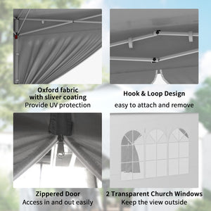 10' x 10' Pop Up Canopy Tent, Instant Sun Shelter, Tents for Parties, with Wheeled Carry Bag, White