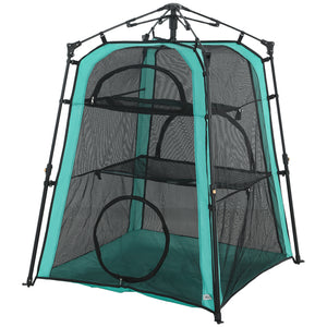 Cat Tent, 3-Tier Portable Pet Tent for Indoor Outdoor, Cat House with Multi-Door, Carry Bag, Breathable Mesh