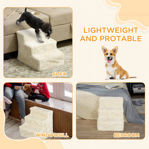 4-Step Dog Ramp for Sofa, Bed, and Couch, with Removable Cover, Light Grey – view 27