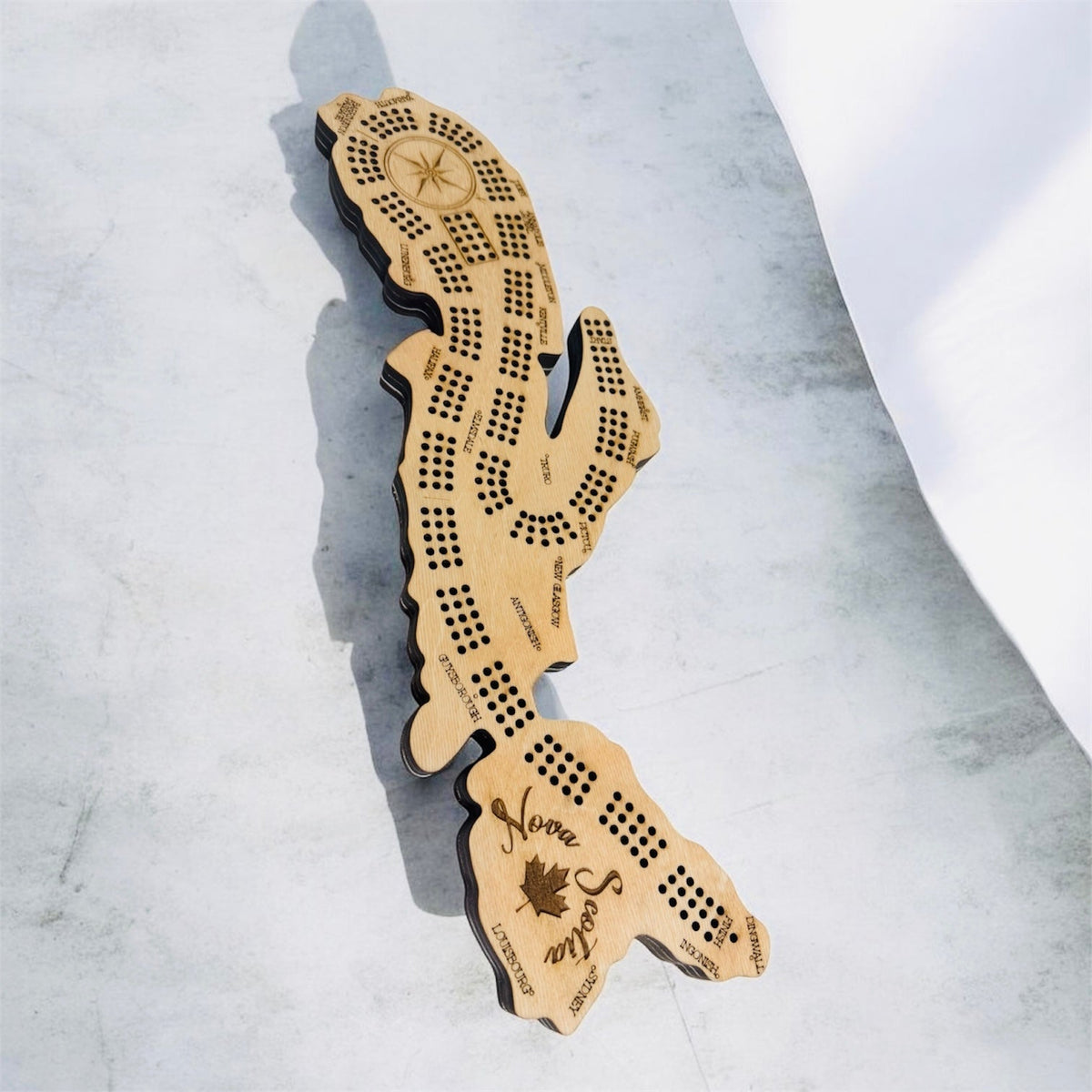 Nova Scotia Map Cribbage Board - Creations by Alfie