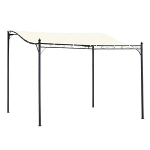 Portable Gazebo 10x10 Steel Patio Outdoor Sun Shelter for Porch, Patio & Yard, Weather-resistan, Cream White