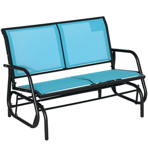 Outdoor Glider Bench, 2 Person Patio Glider Chair, Gliding Outdoor Garden Loveseat Swing Bench – view 3