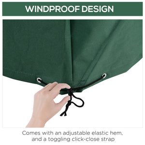 Patio Furniture Covers, Waterproof, Windproof and Anti-UV 300D Oxford Fabric Large Outdoor Furniture Cover for Outdoor Sectional Sofa Set, 97" x 65" x 26", Green