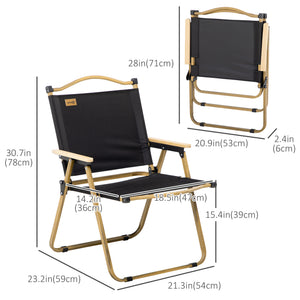 Camping Chair, Lightweight Folding Chair, Portable Armchair, Excellent for Festivals, Fishing, Khaki – view 16
