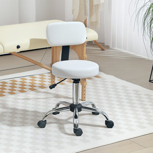 Adjustable Rolling Stool with Removable Backrest, Faux Leather Swivel Stool Chair for Salon Spa, Bar – view 21