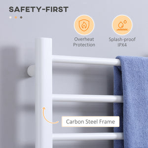 8-Bar Heated Towel Warmer Rack with Built-in Timer and LED Indicators – view 13