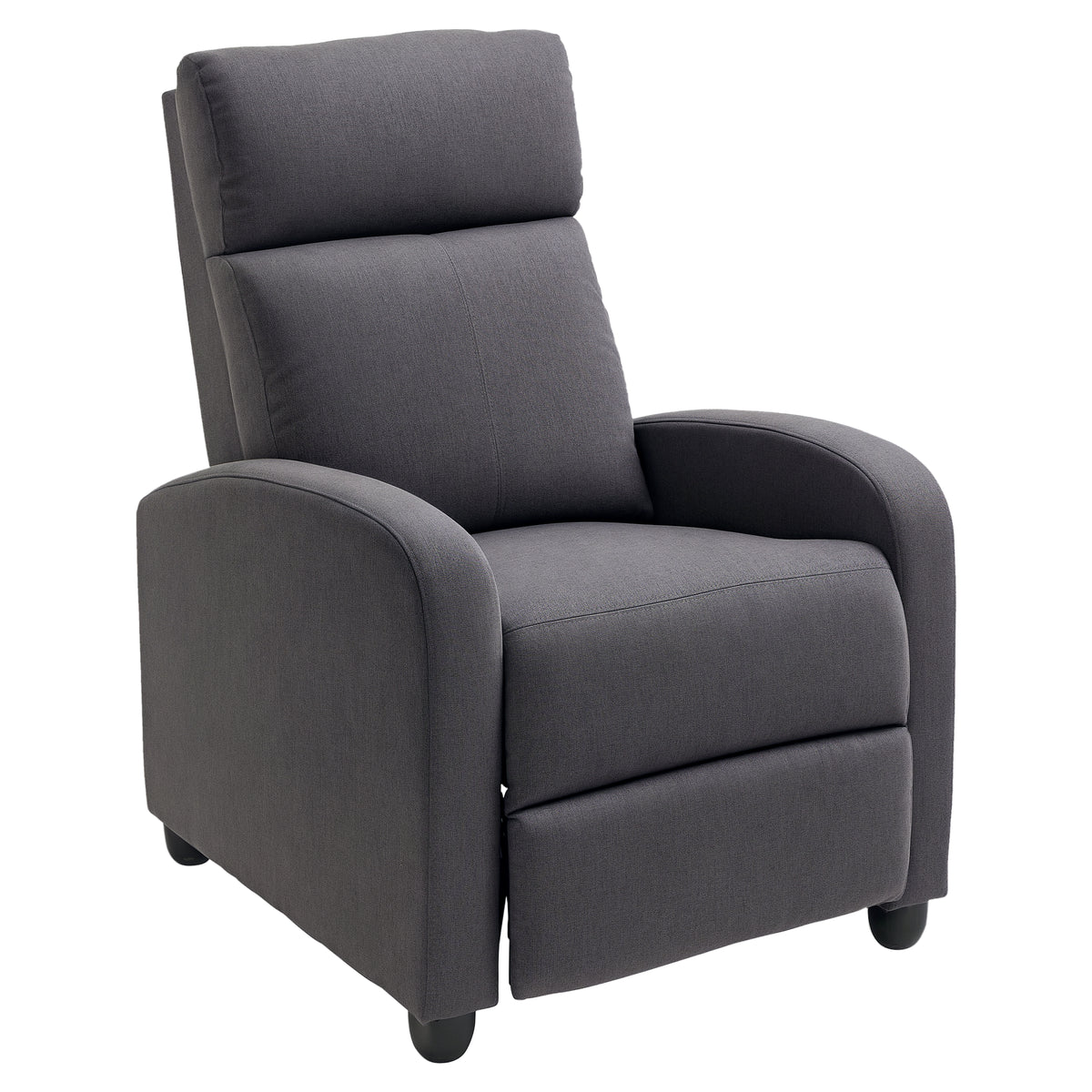 Fabric Recliner Manual Home Theater Seating Single Linen-Touch Sofa Armchair for Living Room, Light Grey – view 2