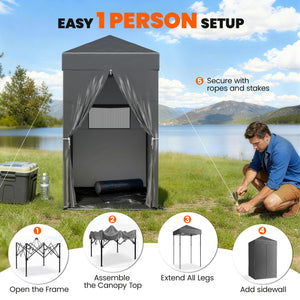 4 x 4 ft Compact Pop Up Canopy Tent, UPF 50+ Changing Room – view 11