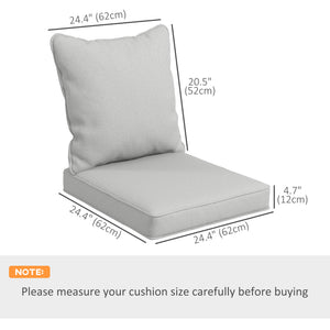 Seat Cushion Back Pillows Replacement Set of 2, Patio Chair Cushions Set for Indoor Outdoor, Blue – view 30