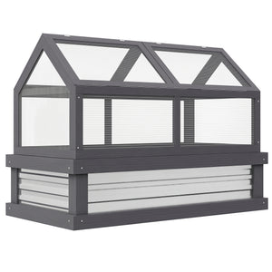 Raised Garden Flower Bed Kit with Greenhouse, Wooden Cold Frame Planter with Open Roofs, 48" x 24" x 32" – view 8
