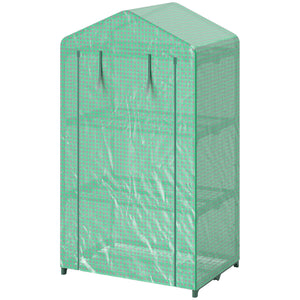 5 Tier Mini Greenhouse, Portable Outdoor Flower Stand with Shelf Clips, Indoor Greenhouse with Steel Frame – view 3