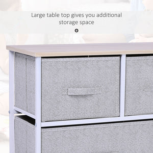 Linen Drawer Cabinet Organizer Storage Dresser Tower with 5 Removable Drawer Metal Frame Adjustable Feet – view 6
