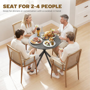 31.5" Industrial Round Dining Table - White Oak – view 17