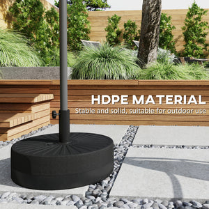 Fillable Umbrella Base, 20 inch Water Sand Filled Umbrella Stand, Fit 1.5"/1.9" Umbrella Pole
