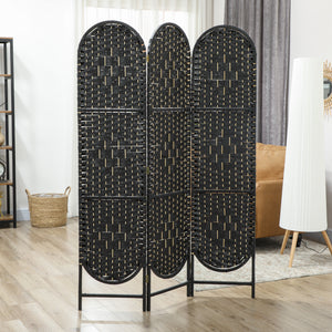 Bohemian Privacy Screen, Folding Room Divider with 3 Panels and Arched Top for Bedroom Living Room Office – view 7