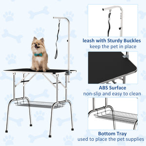 36-inch Dog Grooming Table Stainless Steel QUALITY GUARANTEED with Adjustable Arm and Basket