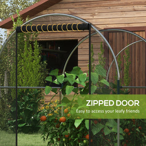 4.9' x 3.9' Crop Cage with Zipper Roll-Up Door, Mesh Plant Protection Tent from Animals with Galvanised Steel Frame