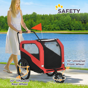 Aosom 2-in-1 Dog Bike Trailer for Large Dogs