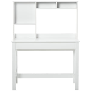 Computer Desk with Hutch, Home Office Table with Storage Shelves and Open Compartments for Writing, Work – view 22