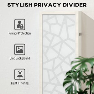 4 Panel Room Divider, 5.6 FT Lightweight Folding Privacy Screen with Geometric Pattern for Living Room – view 24