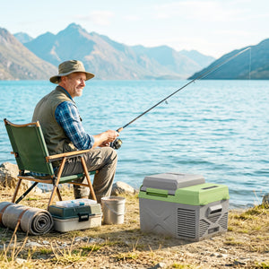 12 Volt Car Refrigerator, 12QT Car Fridge Electric Cooler, 12/24V DC and 110-240V AC, -4℉~68℉, Portable Refrigerator