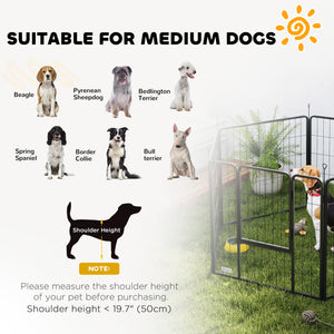 Heavy Duty Dog Playpen with Door for Small Dogs, 6 Panels, 23.5"H