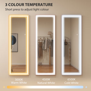 LED Mirror with Dimmable and 3 Colour Lights, 64" x 21" Rectangular Floor Mirror for Bedroom Living Room – view 10