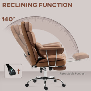 400LBS Massage Office Chair, Executive Office Chair with 6-Point Vibration, Footrest and Lumbar Support – view 13