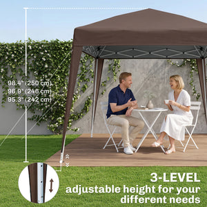 8' x 8' Pop Up Canopy, Outdoor Folding Tent, Portable Party Tent with Carrying Bag for Camping, Party – view 13