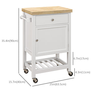 Kitchen Cart on Wheels, Rolling Kitchen Island Cart with Wood Top, Towel Rack – view 16