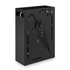Rectangular Umbrella Holder Rack with Removable Drip Tray-Black view 4