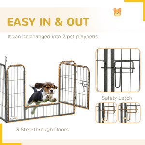 24 Panel 24" Height Heavy Duty Dog Playpen for Small Medium Dogs, Grey