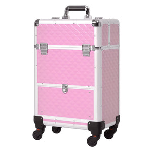 Portable Aluminum Makeup Train Cases, Rolling Makeup Case – view 8