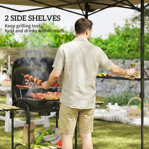 5 x 8.5 ft Pop Up Grill Gazebo with 2 Shelves, UPF 50+ Outdoor Instant Canopy Portable Shelter with Carry – view 10