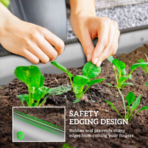 4.9 x 2 x 1ft Galvanized Raised Garden Bed Kit, Metal Planter Box with Safety Edging, Black – view 26