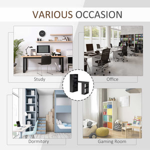 Modern Computer Desk with Storage Shelves, 47" Writing Table Workstation with Bookshelf for Home Office – view 3