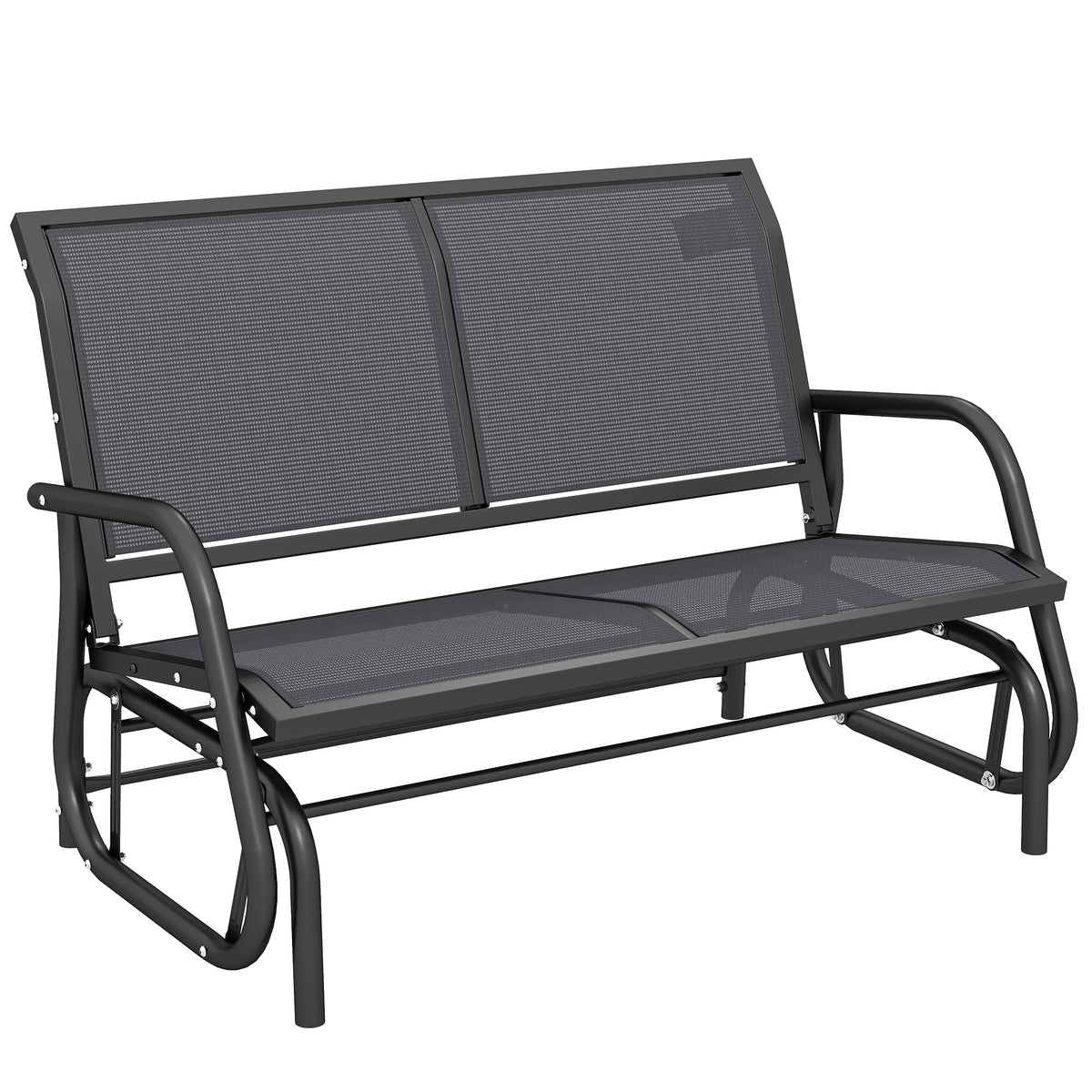 Outdoor Glider Bench, 2 Person Patio Glider Chair, Gliding Outdoor Garden Loveseat Swing Bench – view 2