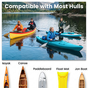 Soozier Kayak Cart, Foldable Canoe Trolley Cart with 10'' Solid Tires, Nonslip Support Foot & Tie-Down Straps, for Kayaks Canoes Paddleboards Float Mats Boats, Aluminum Frame