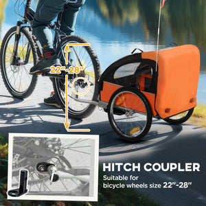 Aosom 2-Seat Child Bike Trailer for Kids with a Strong Steel Frame, 5-Point Safety Harnesses, & Comfortable Seat