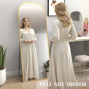 Arched Standing Mirror, 64" x 20" Full Length Mirror, Free Standing or Wall Mounted for Living Room – view 24