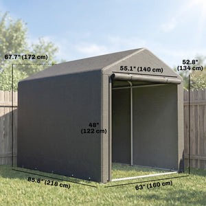 Portable Bicycle Shed with Galvanised Steel Frame and Large Door, Waterproof Outdoor Shed for Garden Tools – view 9